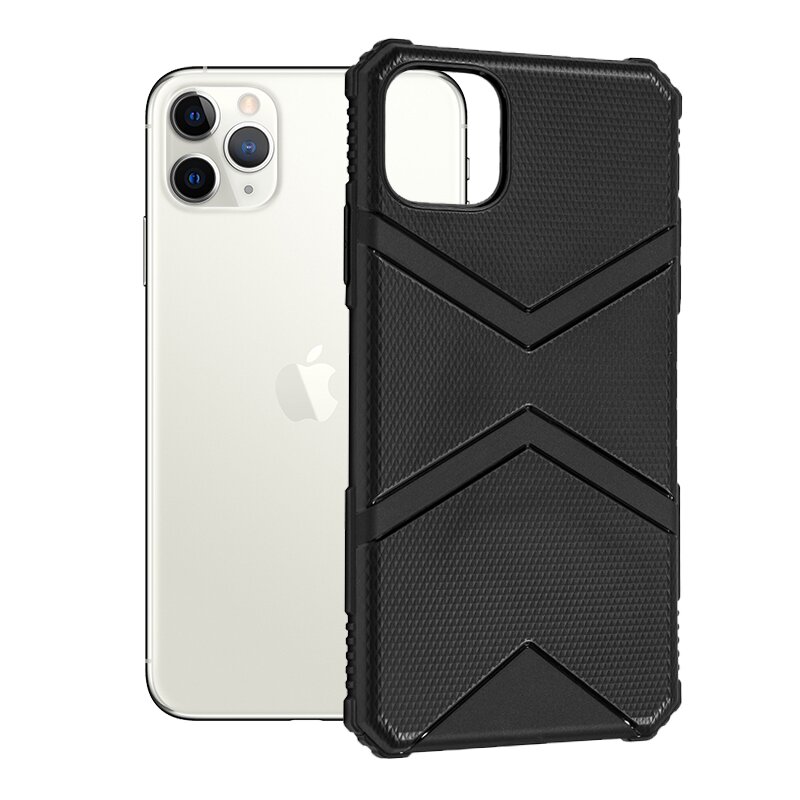 Husa iPhone 11 Pro Max Armor Shield Silicon TPU - Negru