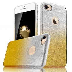 Husa iPhone 6, 6S Gradient Color TPU Sclipici - Auriu