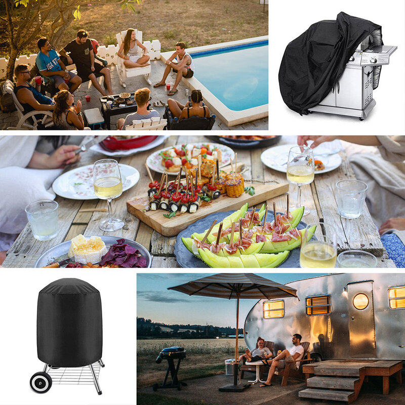 Husa gratar gaz M universala rezistenta la apa si UV, neagra