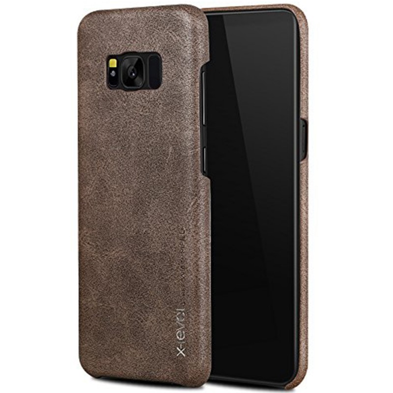 Husa Apple Samsung Galaxy S8+, Galaxy S8 Plus X-Level Vintage Classic Leather - Dark Brown