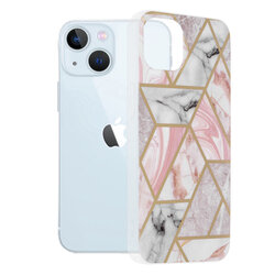 Husa iPhone 13 Techsuit Marble, roz