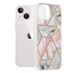 Husa iPhone 13 mini Techsuit Marble, roz