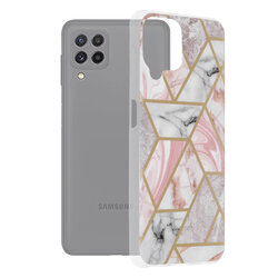 Husa Samsung Galaxy A22 4G Techsuit Marble, roz