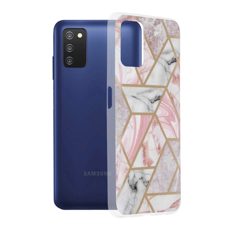 Husa Samsung Galaxy A03s Techsuit Marble, roz