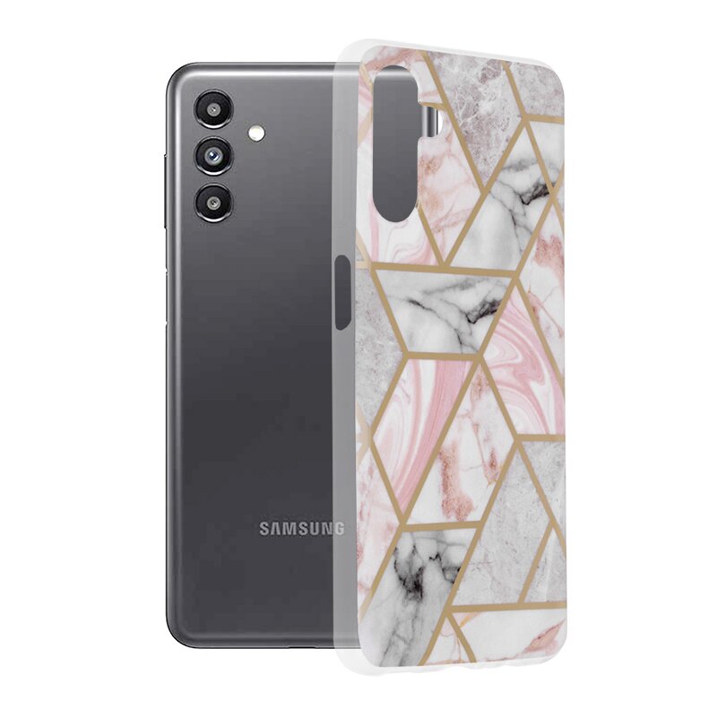 Husa Samsung Galaxy A13 5G Techsuit Marble, roz