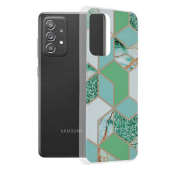 Husa Samsung Galaxy A52 4G Techsuit Marble, verde