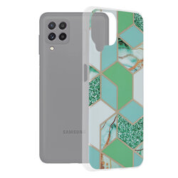 Husa Samsung Galaxy A22 4G Techsuit Marble, verde