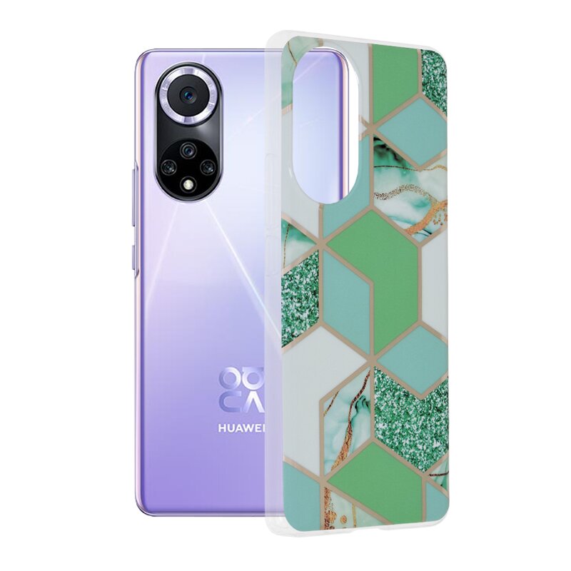 Husa Huawei nova 9 Techsuit Marble, verde