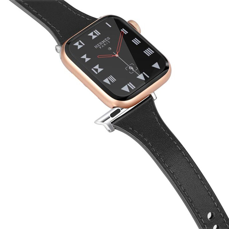 Curea Apple Watch 1 42mm pentru dama Techsuit, negru, W033