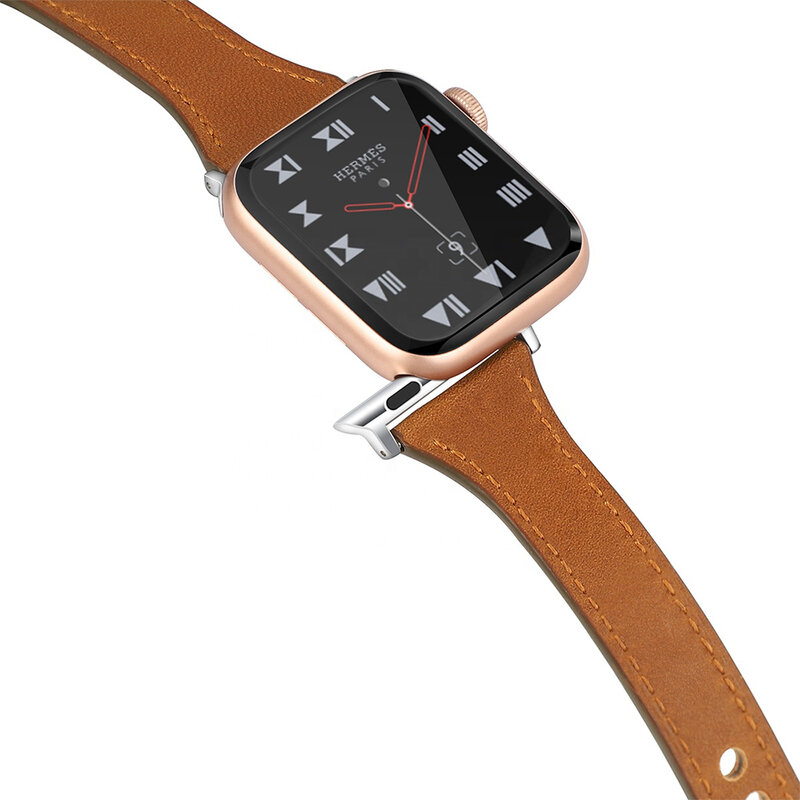 Curea Apple Watch 7 41mm pentru dama Techsuit, maro, W033