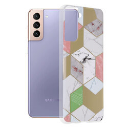 Husa Samsung Galaxy S21 Plus 5G Techsuit Marble, mov