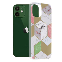 Husa iPhone 12 Techsuit Marble, mov