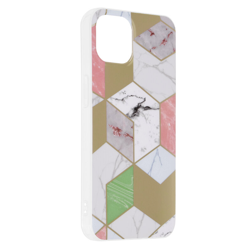 Husa iPhone 13 Techsuit Marble, mov