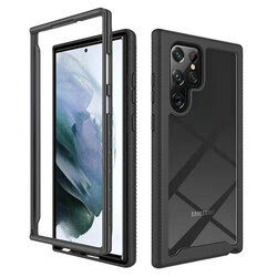 [Pachet 360°] Husa + folie Samsung Galaxy S22 Ultra 5G Techsuit Defense, negru