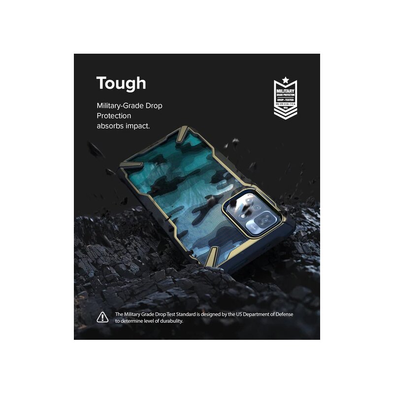 Husa Xiaomi Poco M4 Pro 5G Ringke Fusion X Design - Camo Black