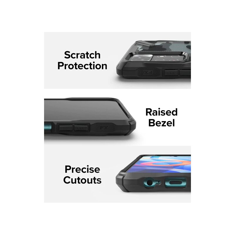 Husa Xiaomi Poco M4 Pro 5G Ringke Fusion X Design - Camo Black