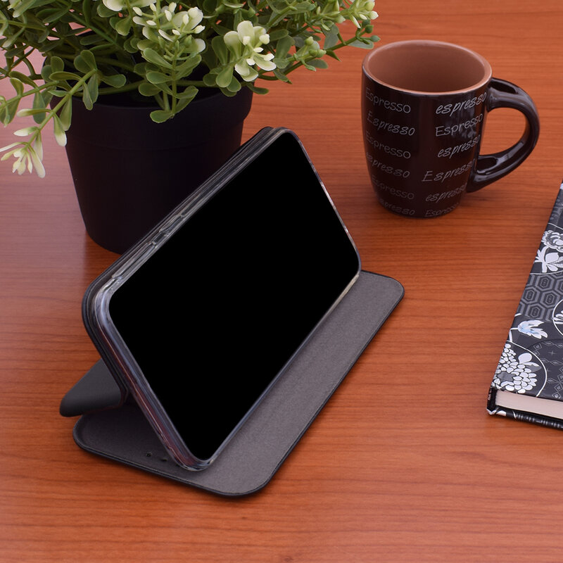 Husa Samsung Galaxy S21 FE 5G Flip Magnet Book Type, negru