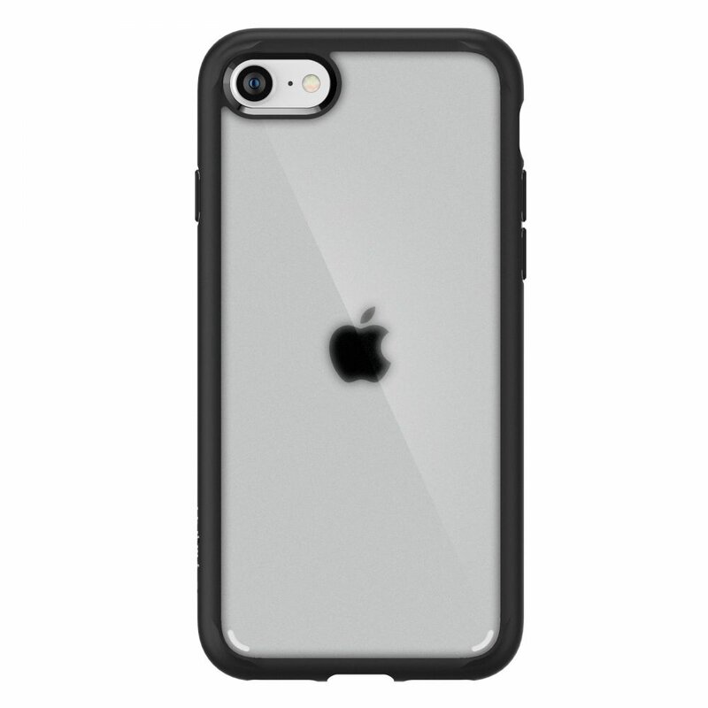 Husa transparenta iPhone 7 Spigen Ultra Hybrid, negru frost