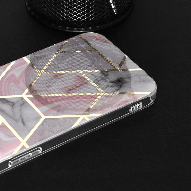 Husa Samsung Galaxy S21 FE 5G Techsuit Marble, roz