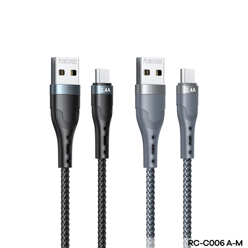 Cablu Micro-USB Fast Charging Remax, 1m, negru, RC-C006