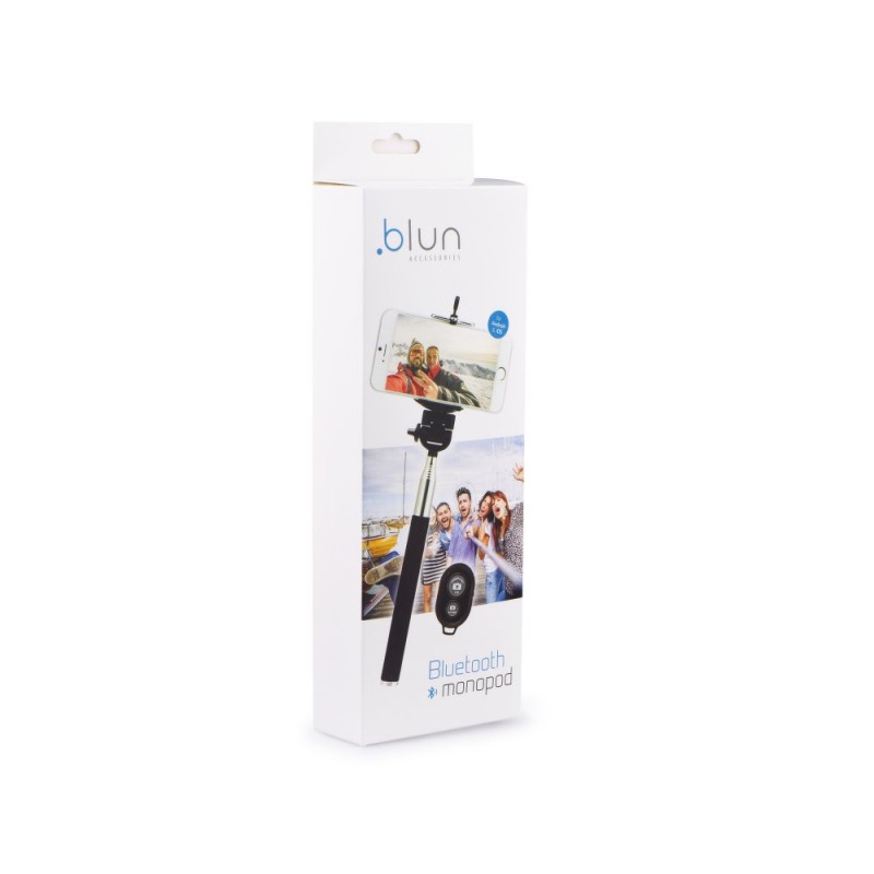 Suport Selfie Blun Combo cu telecomanda bluetooth - Albastru