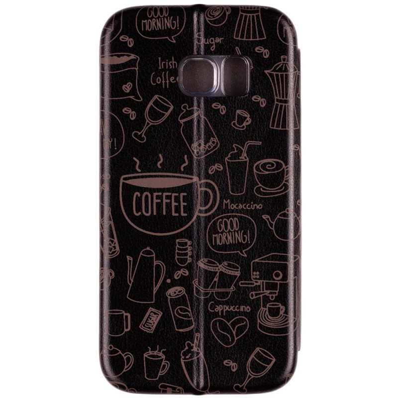 Husa Samsung Galaxy S6 Edge Flip Magnet Book Type - Black Coffee