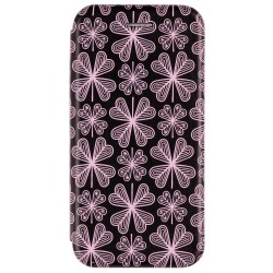 Husa iPhone 7 Plus Flip Magnet Book Type - Purple Flowers