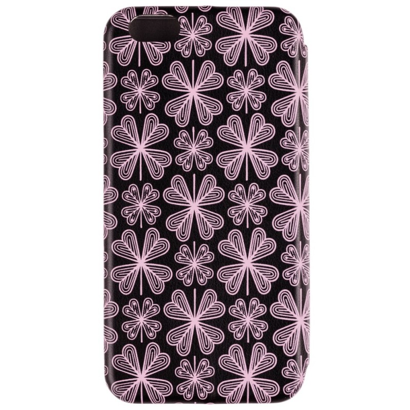Husa iPhone 6 Plus, 6S Plus Flip Magnet Book Type - Purple Flowers