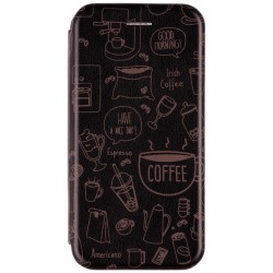 Husa iPhone 6, 6S Flip Magnet Book Type - Black Coffee