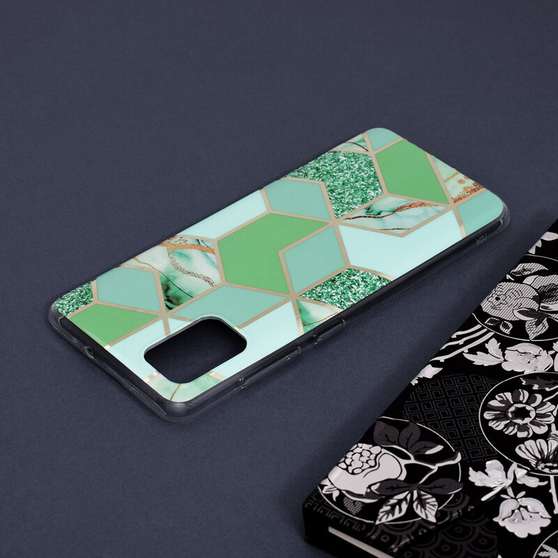 Husa Samsung Galaxy A51 4G Techsuit Marble, verde
