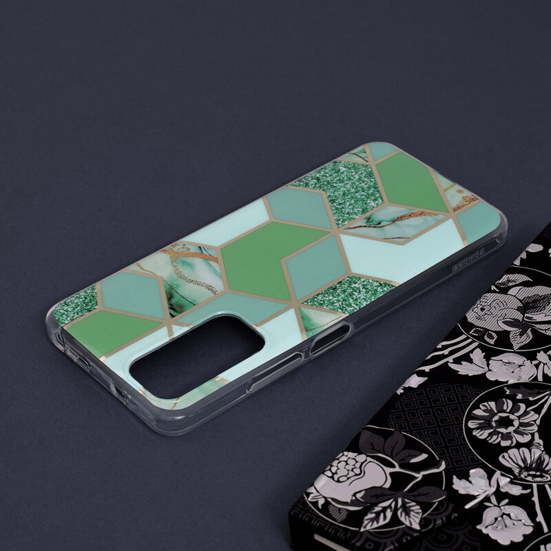 Husa Xiaomi Redmi Note 11 Techsuit Marble, verde