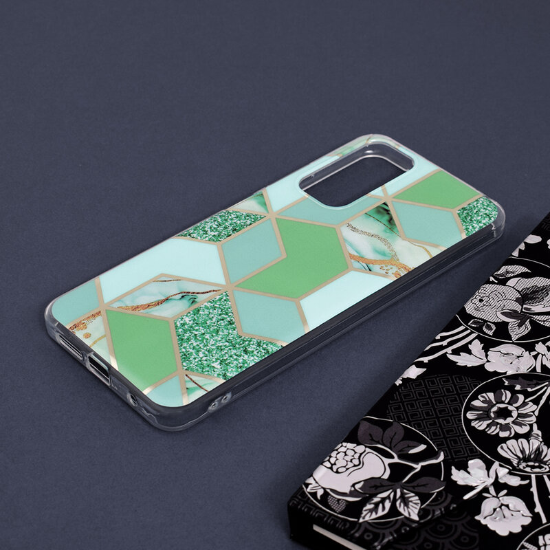 Husa Xiaomi Redmi Note 11 Techsuit Marble, verde