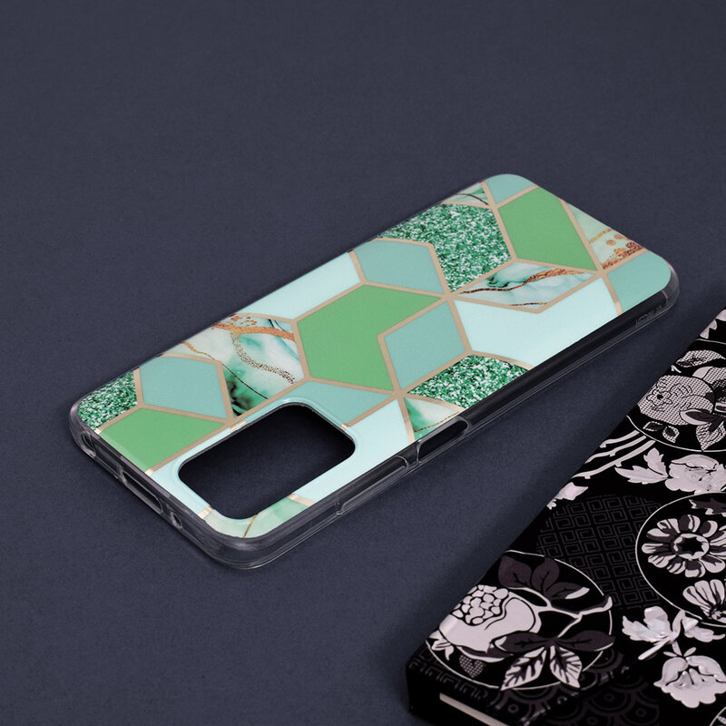 Husa Xiaomi Redmi 10 Techsuit Marble, verde