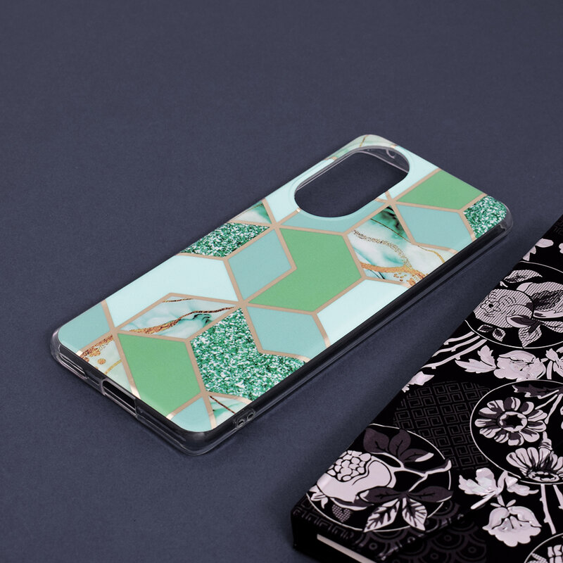Husa Huawei nova 9 Techsuit Marble, verde