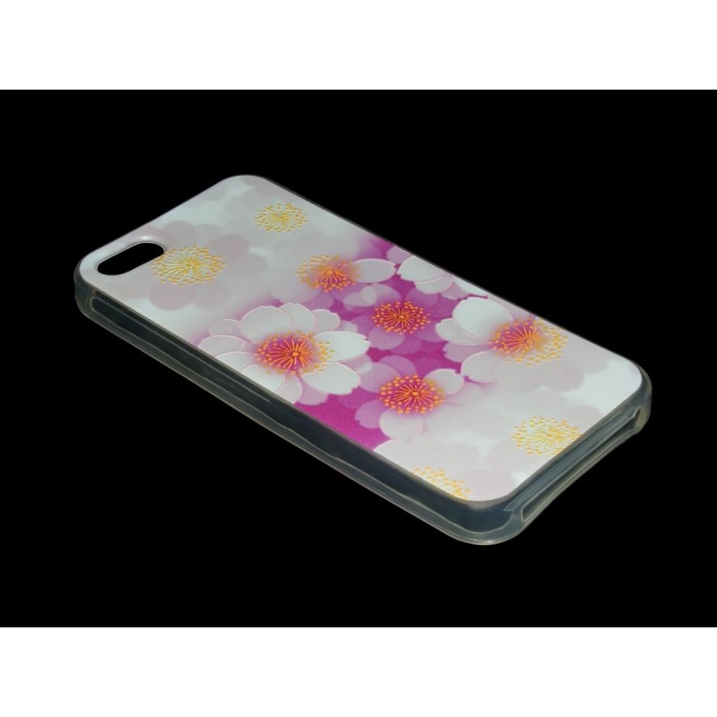 Husa iPhone SE, 5, 5s Silicon Gel TPU Moon Flower