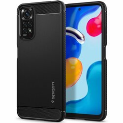 Husa Xiaomi Redmi Note 11S Spigen Rugged Armor, negru