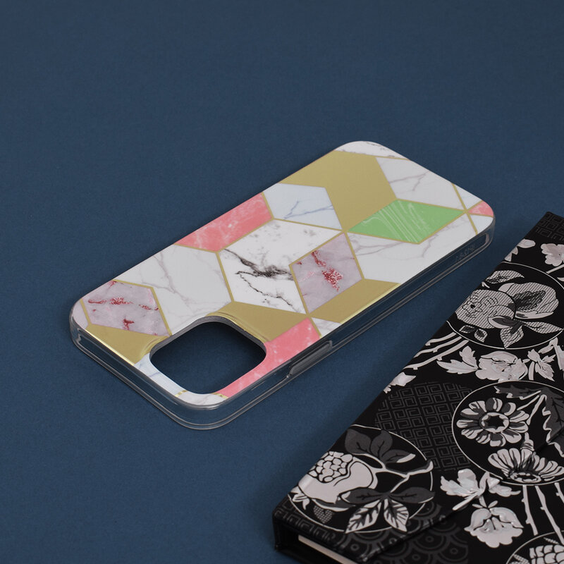 Husa iPhone 12 Techsuit Marble, mov