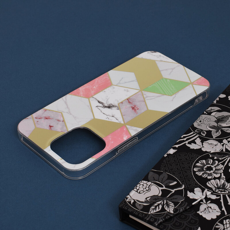 Husa iPhone 13 Pro Max Techsuit Marble, mov
