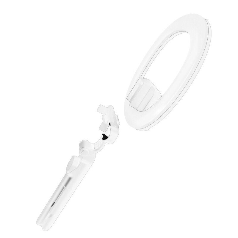 Lampa circulara ring light cu suport selfie telefon, alb, SSTR-18