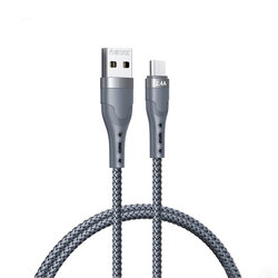 Cablu Micro-USB Fast Charging Remax 2.4A, 1m, argintiu, RC-C006