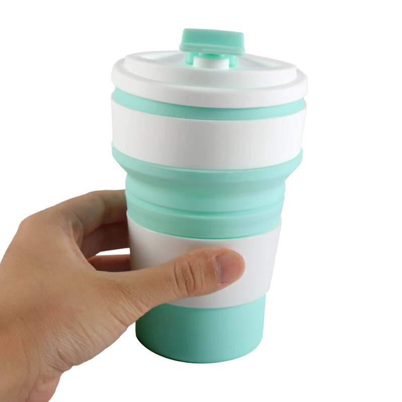 Cana cafea To Go cu capac pliabila Techsuit, neagra, 1106.01