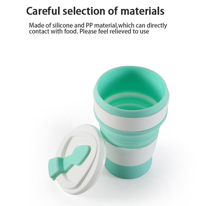 Cana cafea To Go cu capac pliabila Techsuit, albastra, 1106.01