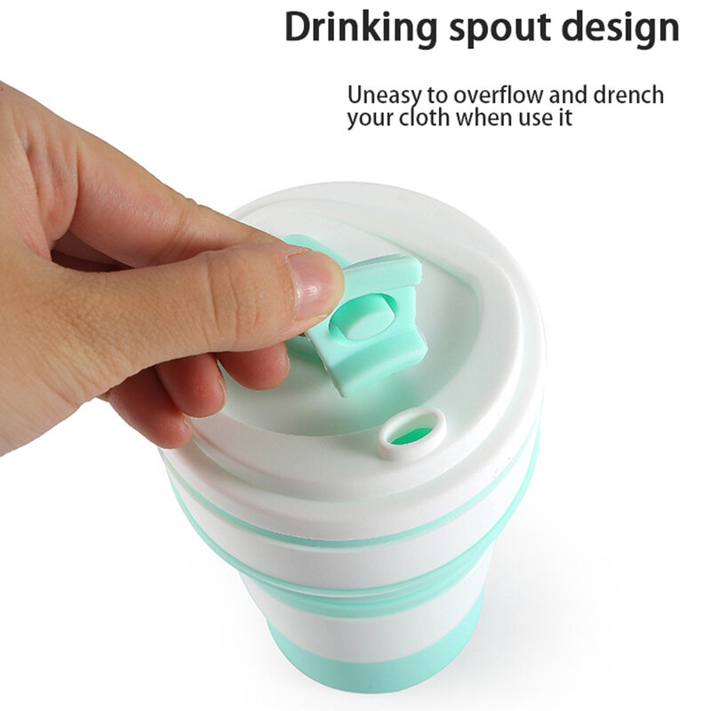 Cana cafea To Go cu capac pliabila Techsuit, albastra, 1106.01