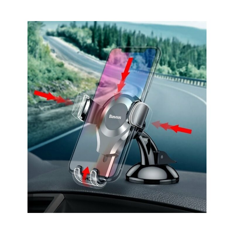 Suport auto telefon pentru bord Baseus, SUYL-XP01, negru