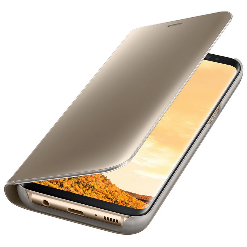 Husa Originala Samsung Galaxy S8+, S8 Plus Clear View Cover Auriu