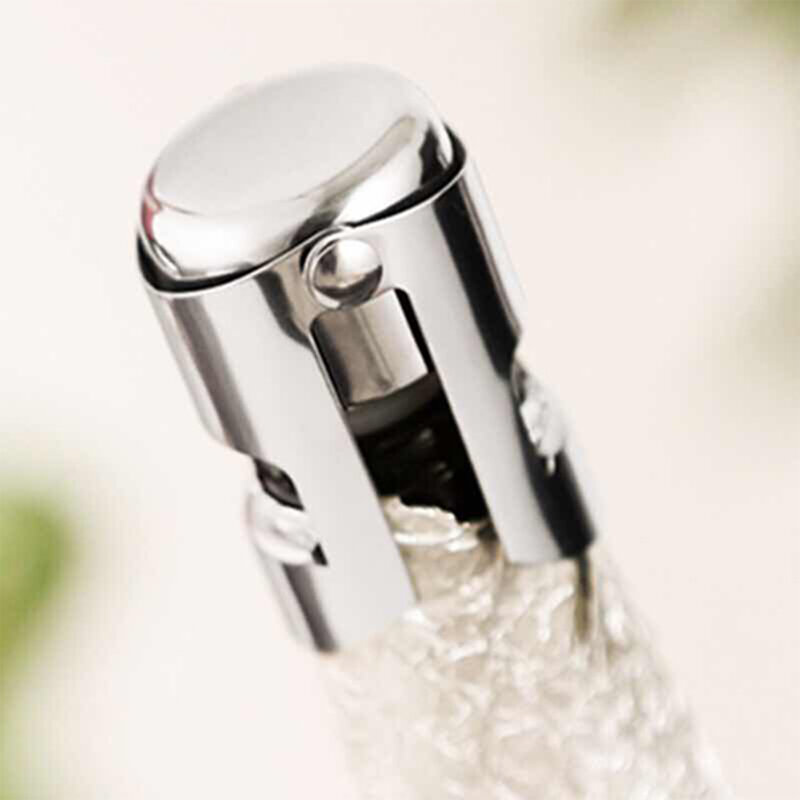 Dop sampanie, sticla de vin din otel inoxidabil, argintiu, CS01