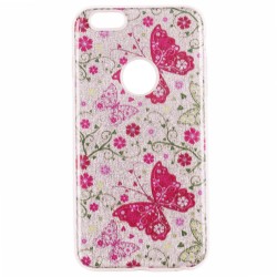 Husa iPhone 6 Plus, 6S Plus iPefet - Pink Butterfly