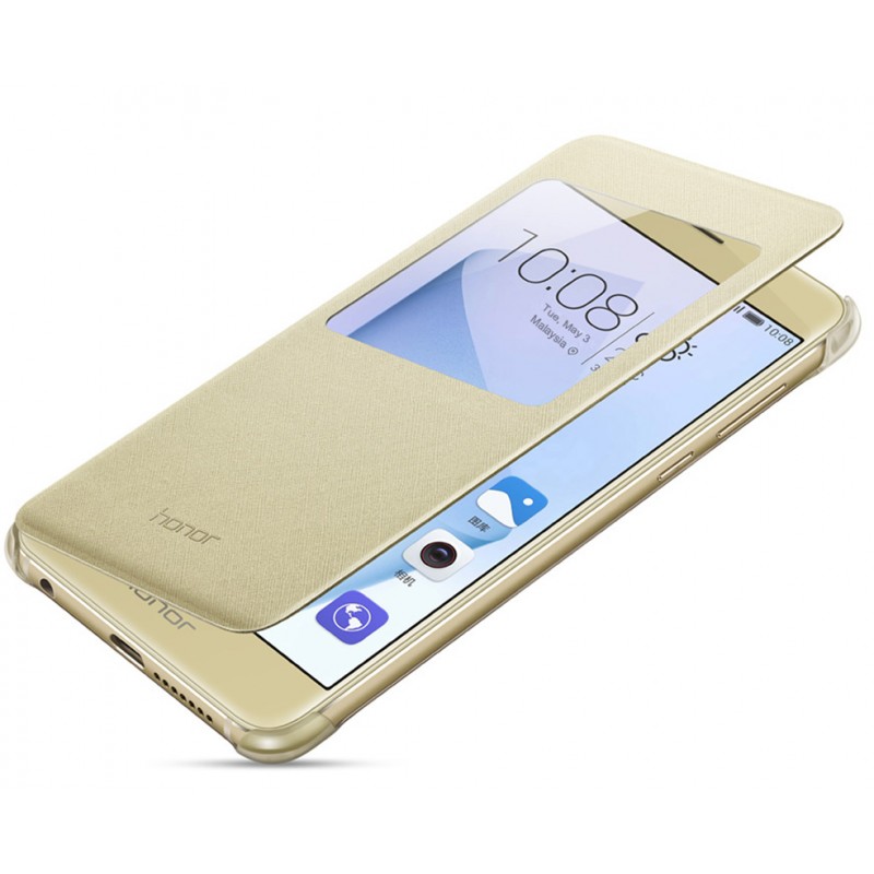 Husa Originala Huawei Honor 8 S-View Cover Gold