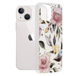 Husa iPhone 13 mini Techsuit Marble, Chloe White