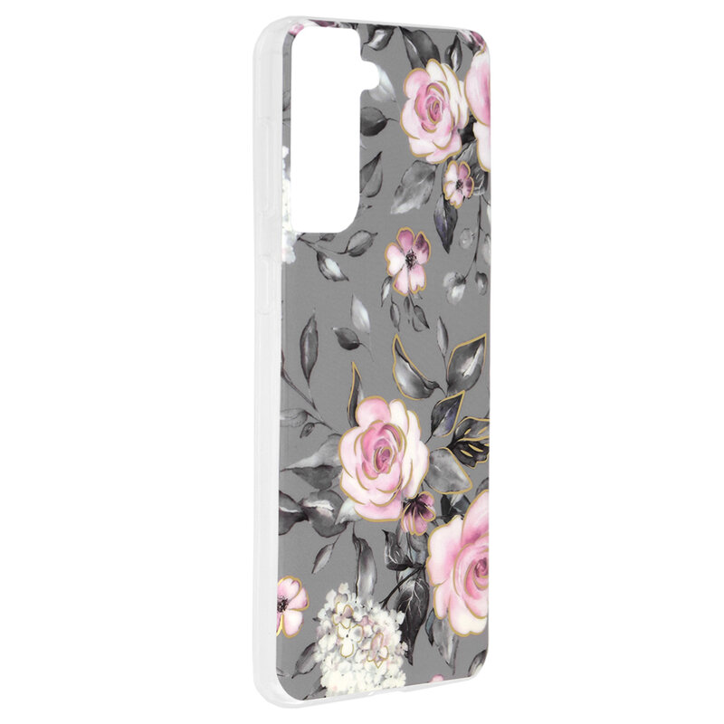 Husa Samsung Galaxy S21 Plus 5G Techsuit Marble, Bloom of Ruth Gray